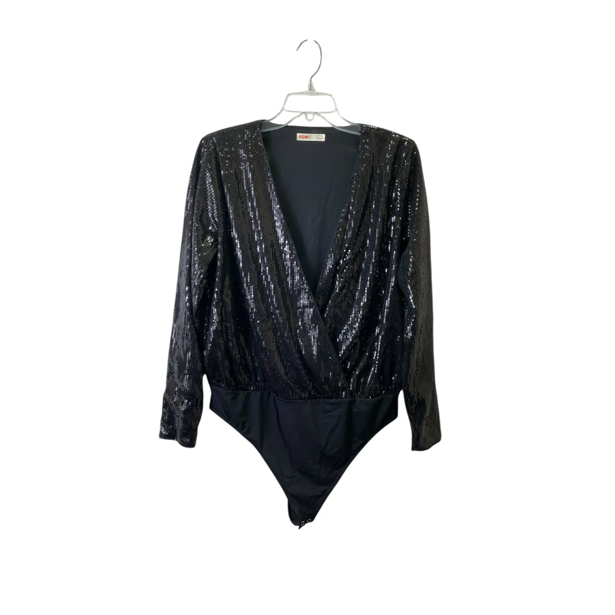 Bodysuit By Intempo In Black, Size:L polyester bodysuit