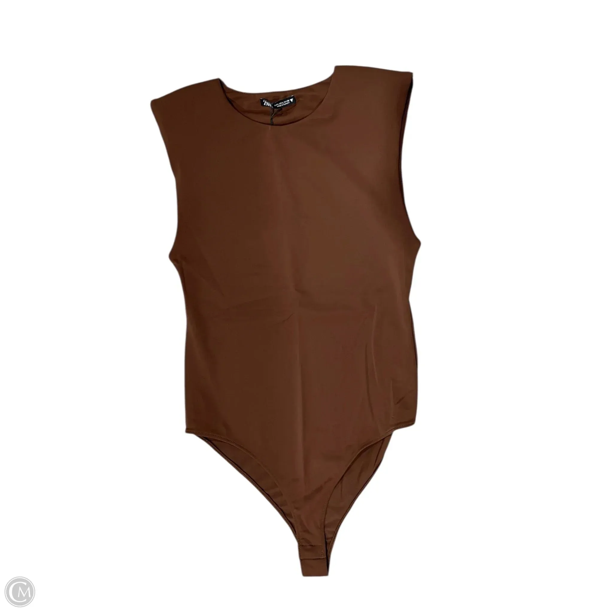 Bodysuit By Zara In Brown, Size: L street style bodysuit