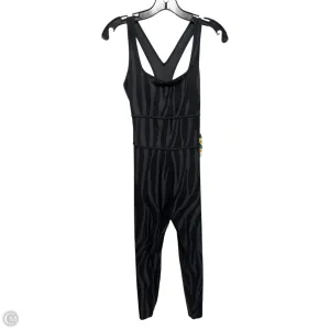 Zebra Athletic Bodysuit Designer By Diane Von Furstenberg In Black & Grey, Size: Xs daily bodysuit