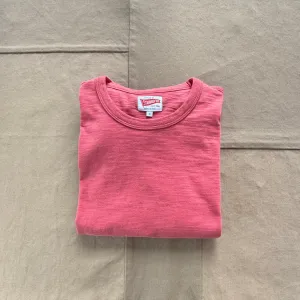 Short Sleeve Slub T-shirt, Washed Red Urban Look