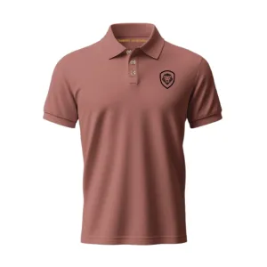 Future Looks Bright Lion Shield Premium Red Polo Shirt Urban Fashion