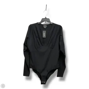 Bodysuit By City Chic In Black, Size: Xl office chic bodysuit button bodysuit