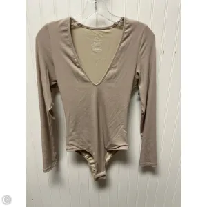 Bodysuit By Clothes Mentor In Taupe, Size: L chic bodysuit pregnancy bodysuit