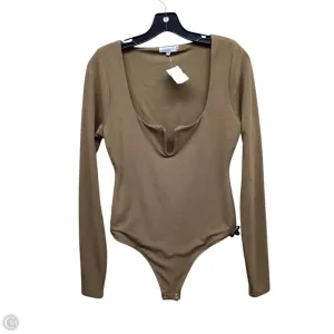 Bodysuit By Good American In Brown, Size: M designer bodysuit soft fabric bodysuit