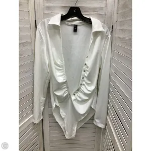 runway bodysuit influencer bodysuit Bodysuit By Clothes Mentor In White, Size: Xl