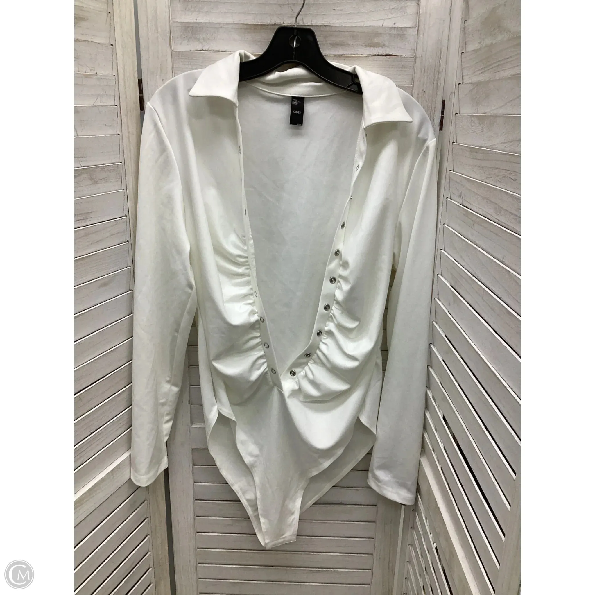 runway bodysuit influencer bodysuit Bodysuit By Clothes Mentor In White, Size: Xl