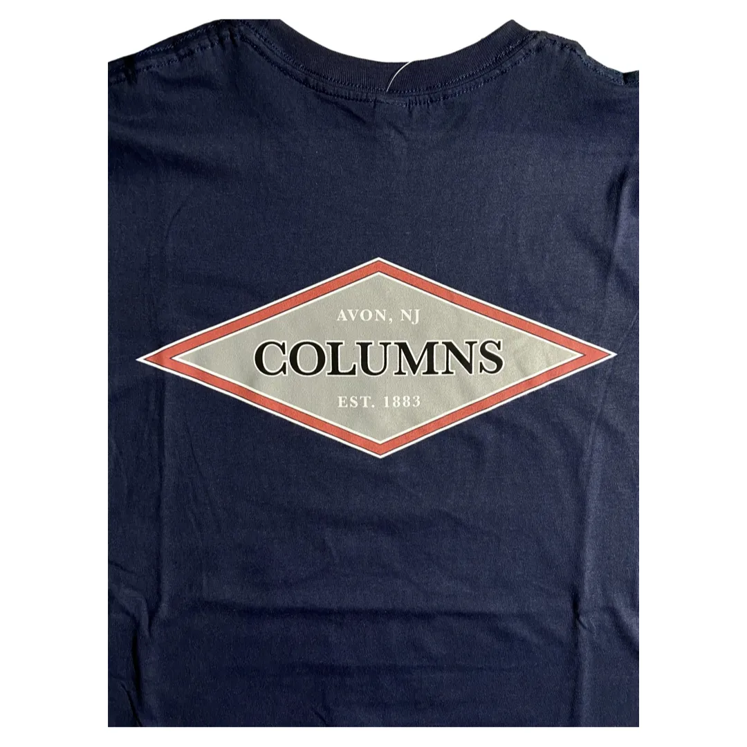 Col-Diamond T-Shirt Navy Breathable Mesh Panels Stylish Everyday Wear
