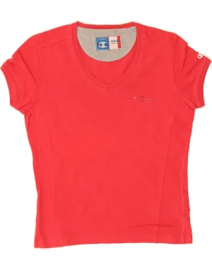 Trendy Look No Shrink Technology CHAMPION Womens T-Shirt BEST SELL UK 10 Small Pink Cotton