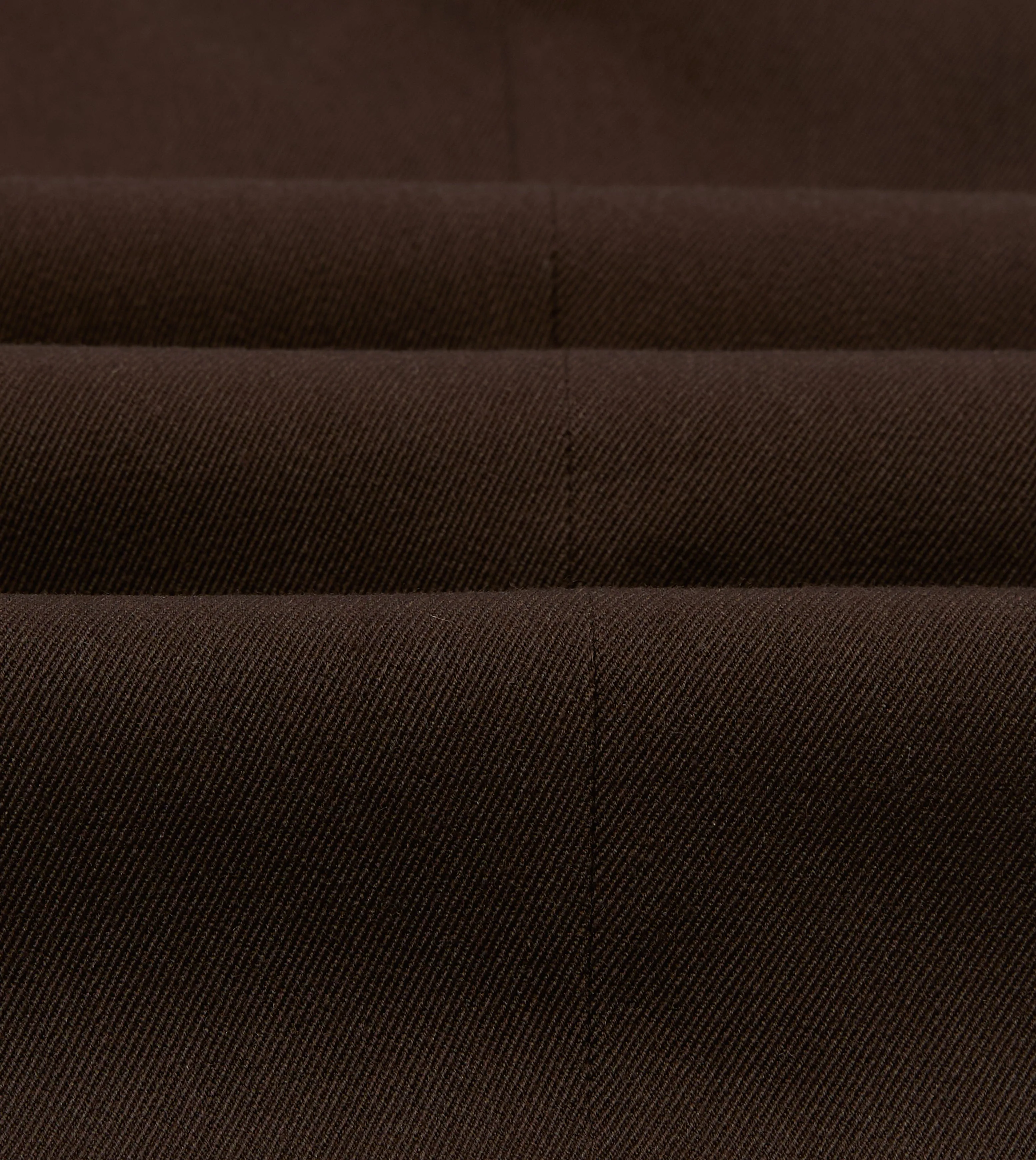 Chic Layering Brown Wool-Cotton Single Pleat Trouser