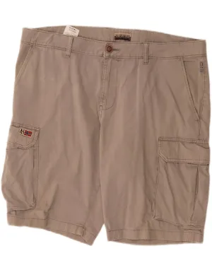 NAPAPIJRI Mens Cargo Shorts W38 XL Beige Cotton Stretch waistband garden party wear