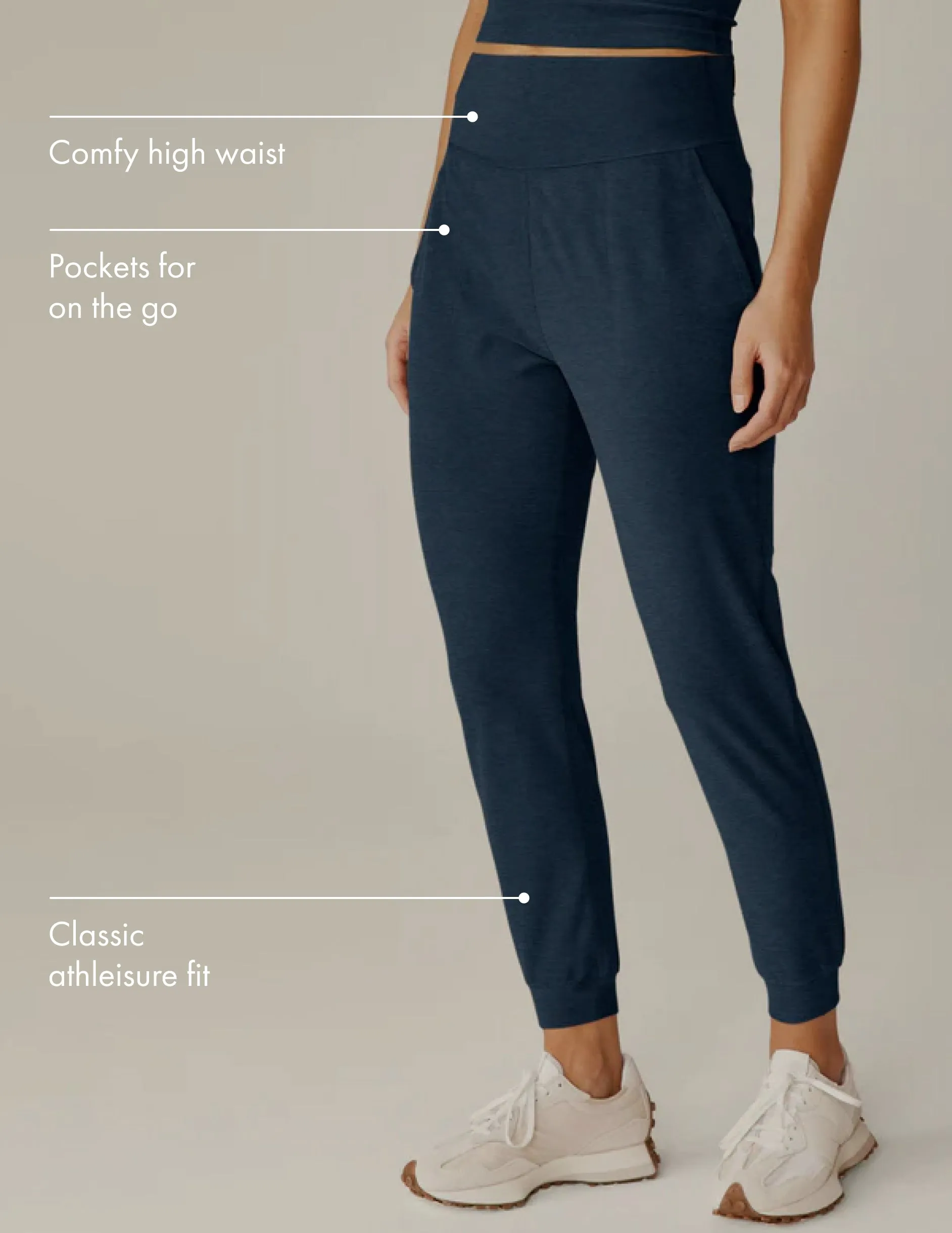 Spacedye Midi Jogger Minimal Cut Stylish Appearance