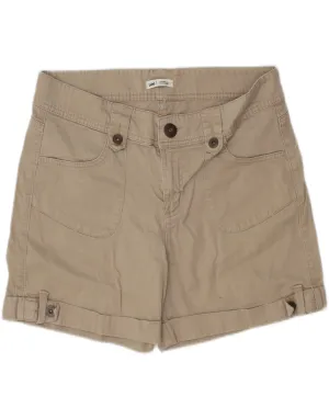 Modern Look Trendy Pattern LEE Womens Casual Shorts US 12 Large W34  Beige Cotton