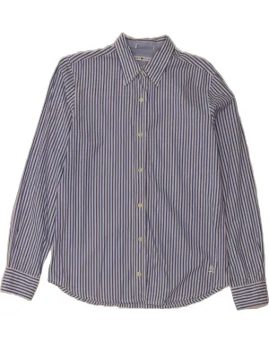 Workwear Style Polished Look TOMMY HILFIGER Womens Shirt US 8 Medium Blue Pinstripe