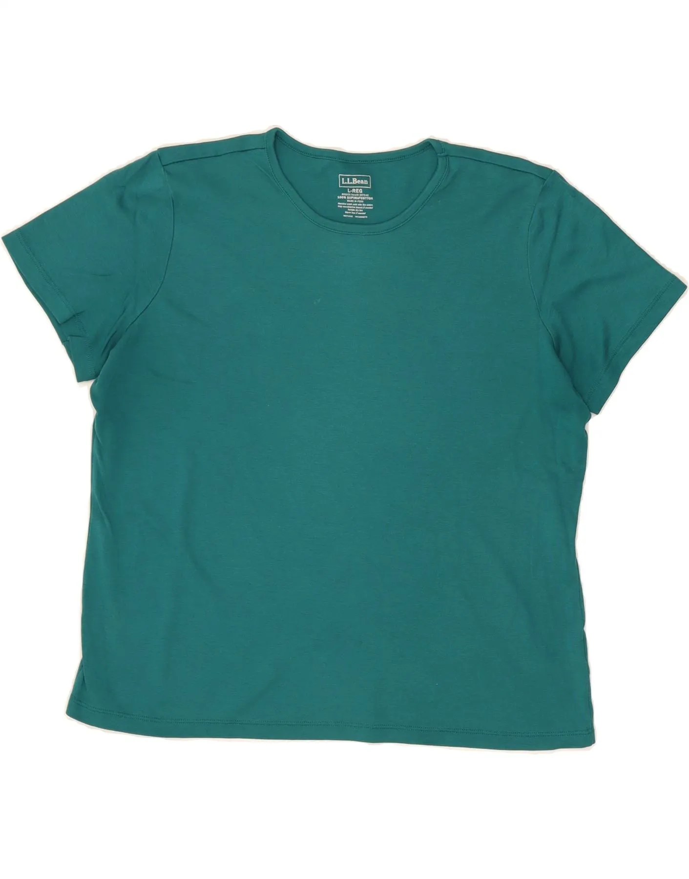 Casual layering piece L.L.BEAN Womens T-Shirt BEST SELL UK 16 Large Green Cotton