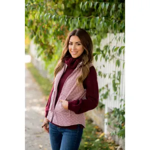 Polka Dot Sherpa Lined Vest Quick Release Buckles Breathable Padding