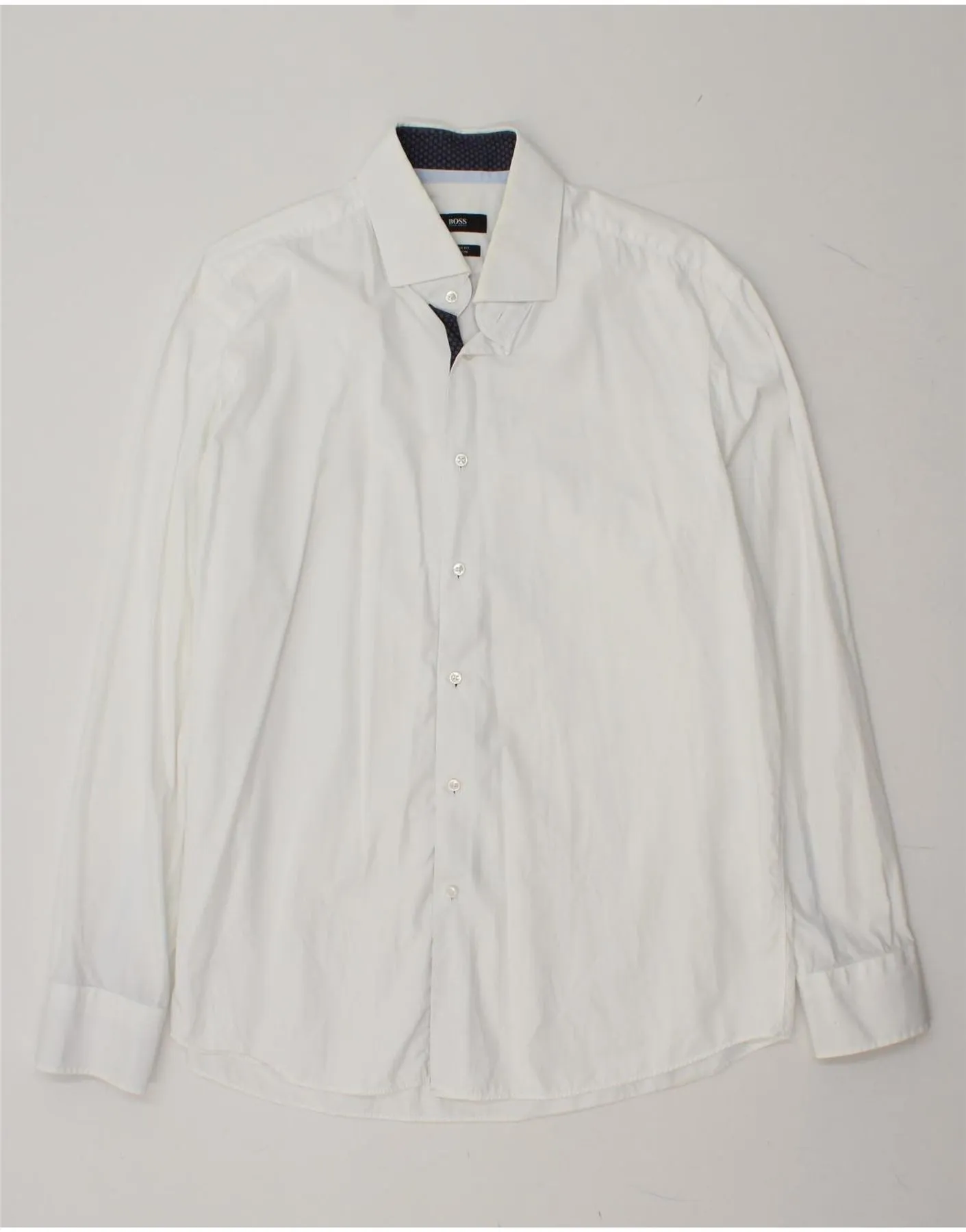 Hiking Gear Teen Fashion HUGO BOSS Mens Regular Fit Shirt Size 43 17 XL White Cotton