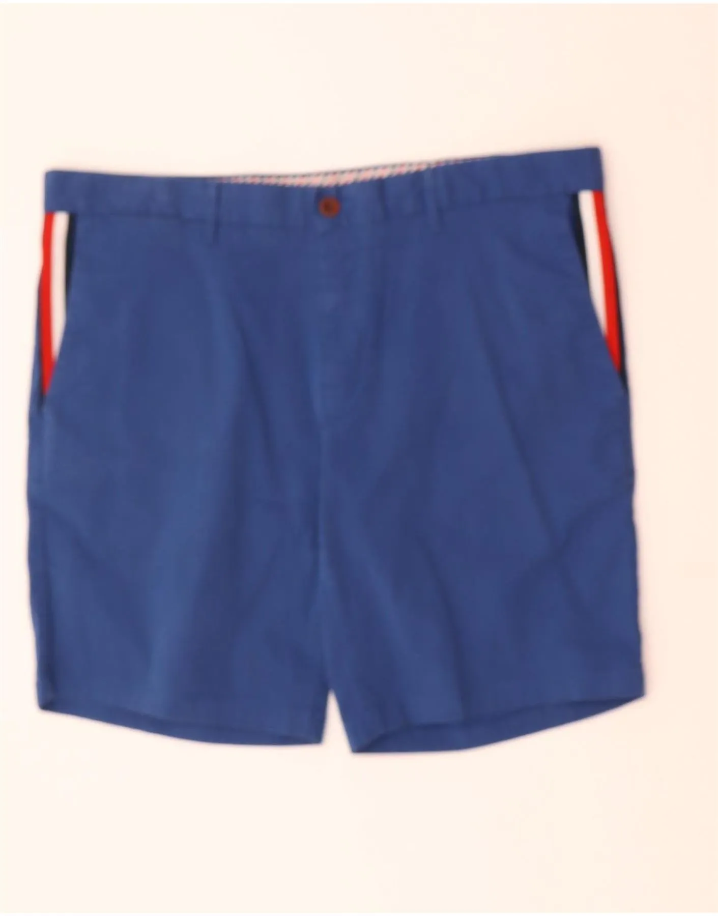 TOMMY HILFIGER Mens Chino Shorts W38 XL Blue Cotton Travel Style