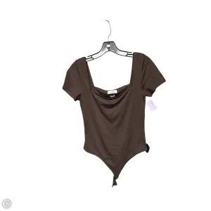 Bodysuit By Babaton In Brown, Size: L nylon bodysuit retro bodysuit