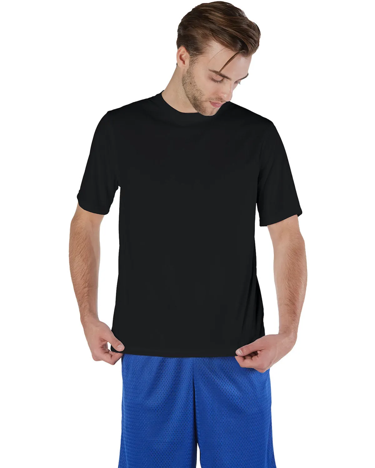 Champion CW22 Adult 4.1 oz. Double Dry Interlock T-Shirt Relaxed Design Weekend Look