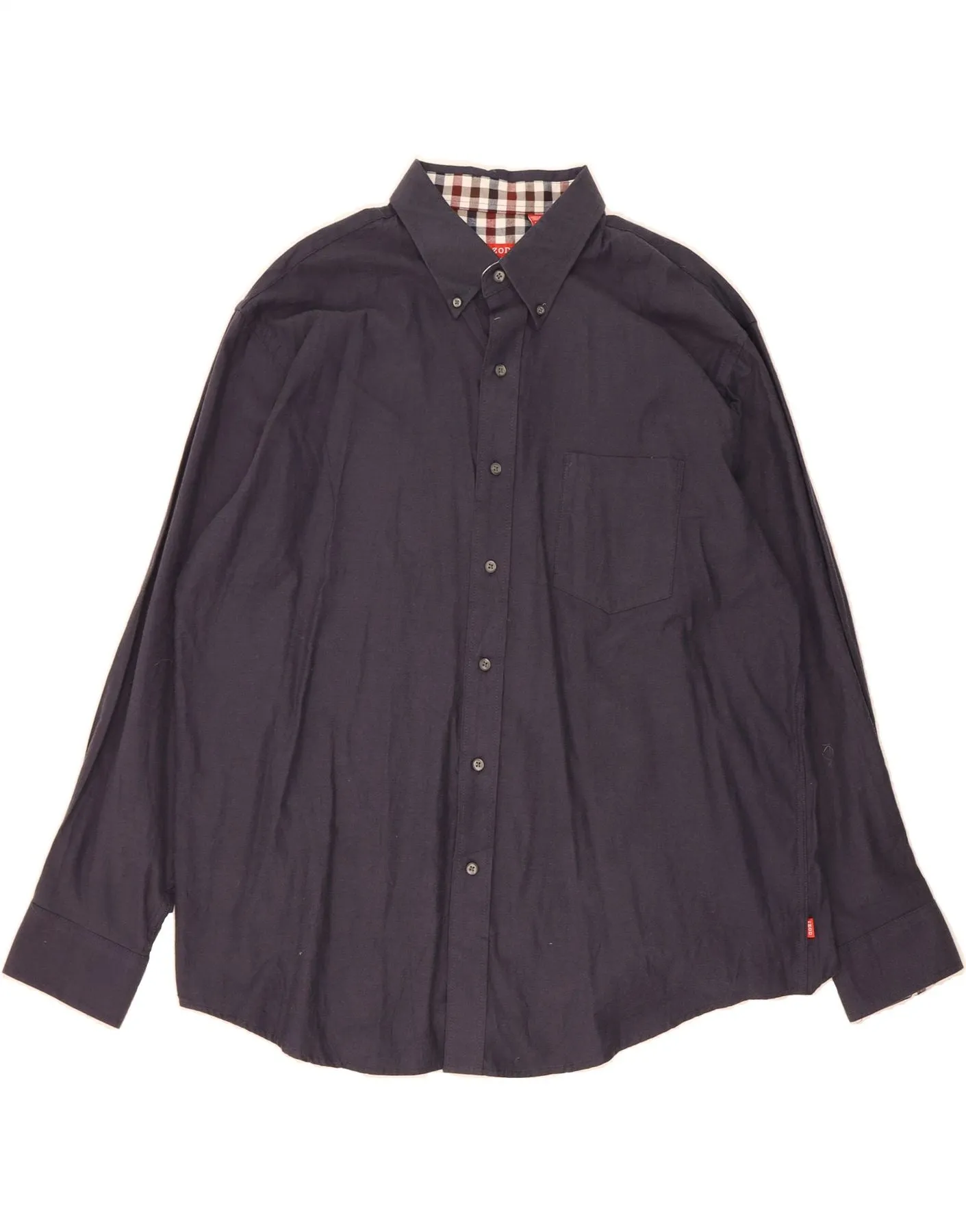 Corporate Event Functional Pocket IZOD Mens Shirt XL Navy Blue Cotton