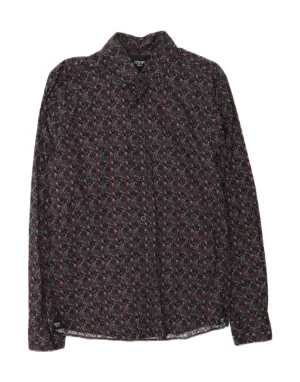 JOOP Mens Shirt Medium Navy Blue Floral Cotton Boho chic