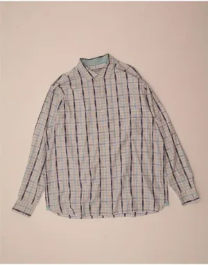TOMMY BAHAMA Mens Shirt 2XL Blue Check Cotton Tall friendly