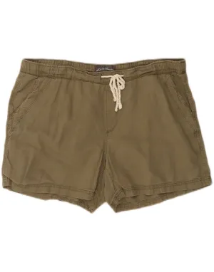 Polka Dot Button-up EDDIE BAUER Womens Chino Shorts Large W38 Khaki Linen