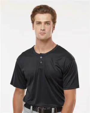 Alleson Athletic 7930 B-Core Placket Jersey Sporty Vibe Layered Hem Design