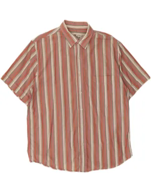 Fast Drying VINTAGE Mens Shirt Size 44 17 1/2  XL Red Striped