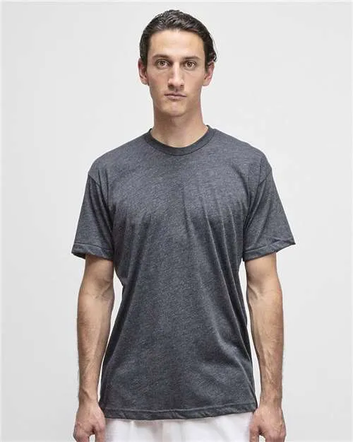 Los Angeles Apparel FF01 USA-Made 50/50 Poly/Cotton T-Shirt Perfect for Travel