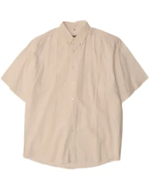 Relaxed Style Mix-And-Match VINTAGE Mens Shirt Medium White Linen
