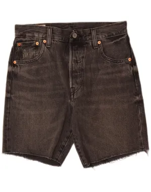Flexible Fabric LEVI'S Mens 501 Denim Shorts W30 Medium Grey Cotton