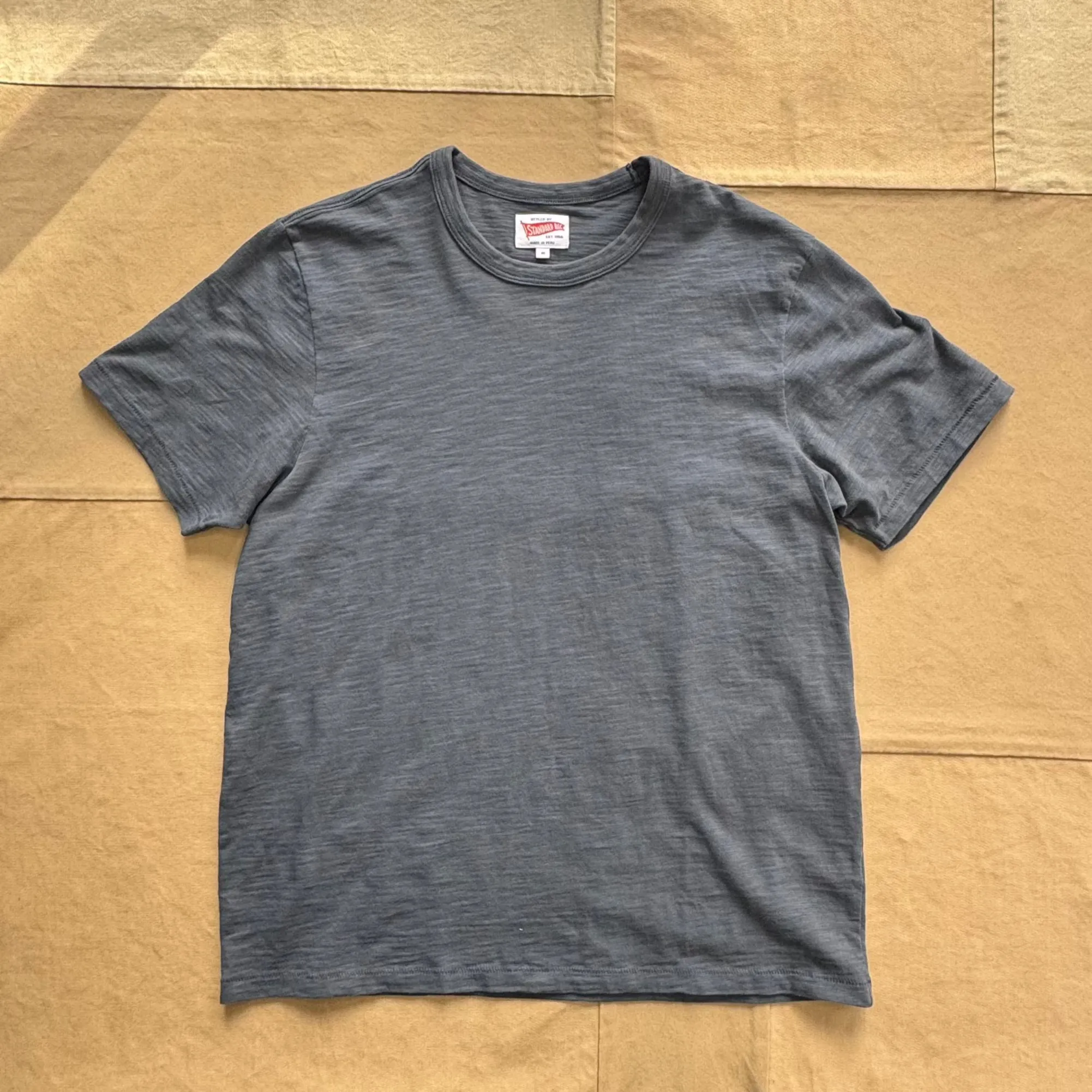 Short Sleeve Slub T-shirt, Indigo suitable for all genders Travel Comfort Style