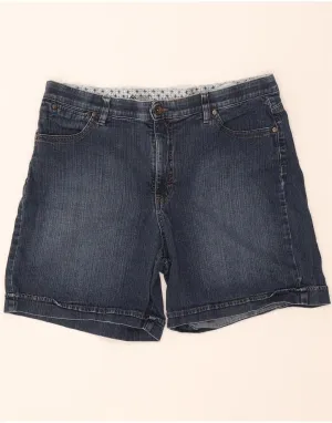 Anti Pilling Treatment LEE Womens Denim Shorts US 18 2XL W36  Navy Blue Cotton