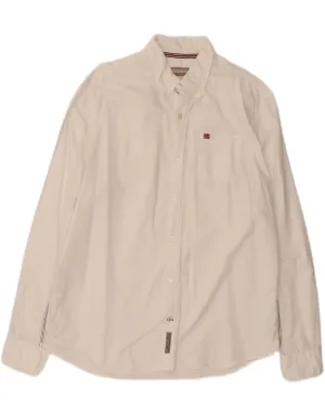 Special Occasion Functional Pocket NAPAPIJRI Mens Regular Fit Shirt 2XL White Cotton