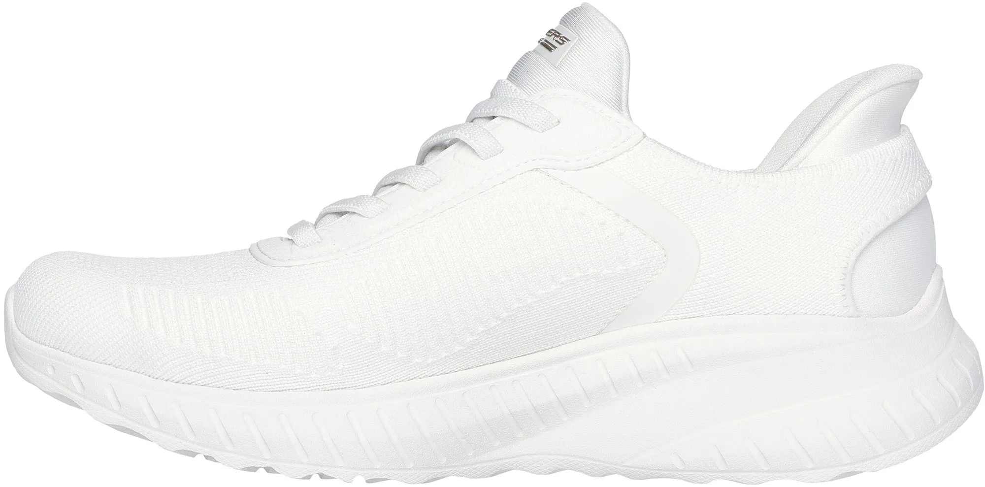 Stretch tongue Grip Sole Skechers BOBS Sport Squad Chaos Womens Training Shoes - White