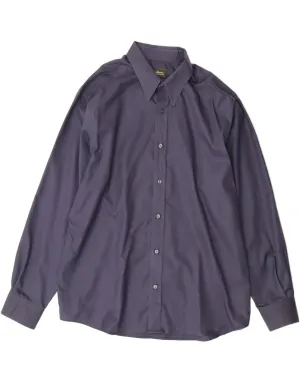 Flexible Shoulder Panels EDDIE BAUER Mens Shirt XL Navy Blue Cotton