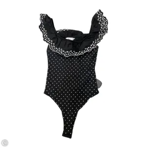 Bodysuit By Clothes Mentor In Black & White, Size: Xs embroidered bodysuit