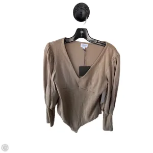 cozy bodysuit classic bodysuit Bodysuit By Le Lis In Tan, Size: L