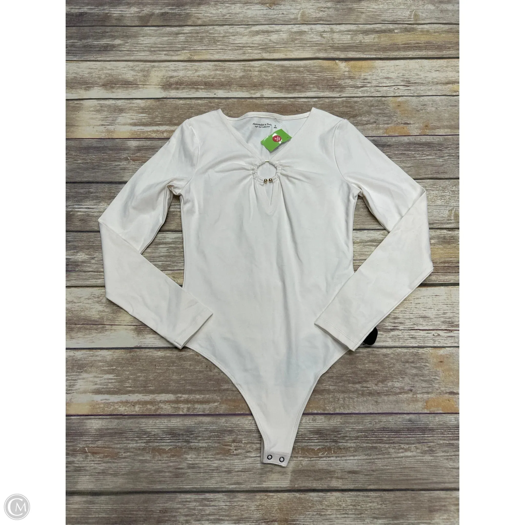 vacation bodysuit sustainable bodysuit Bodysuit By Abercrombie And Fitch In Beige, Size: S