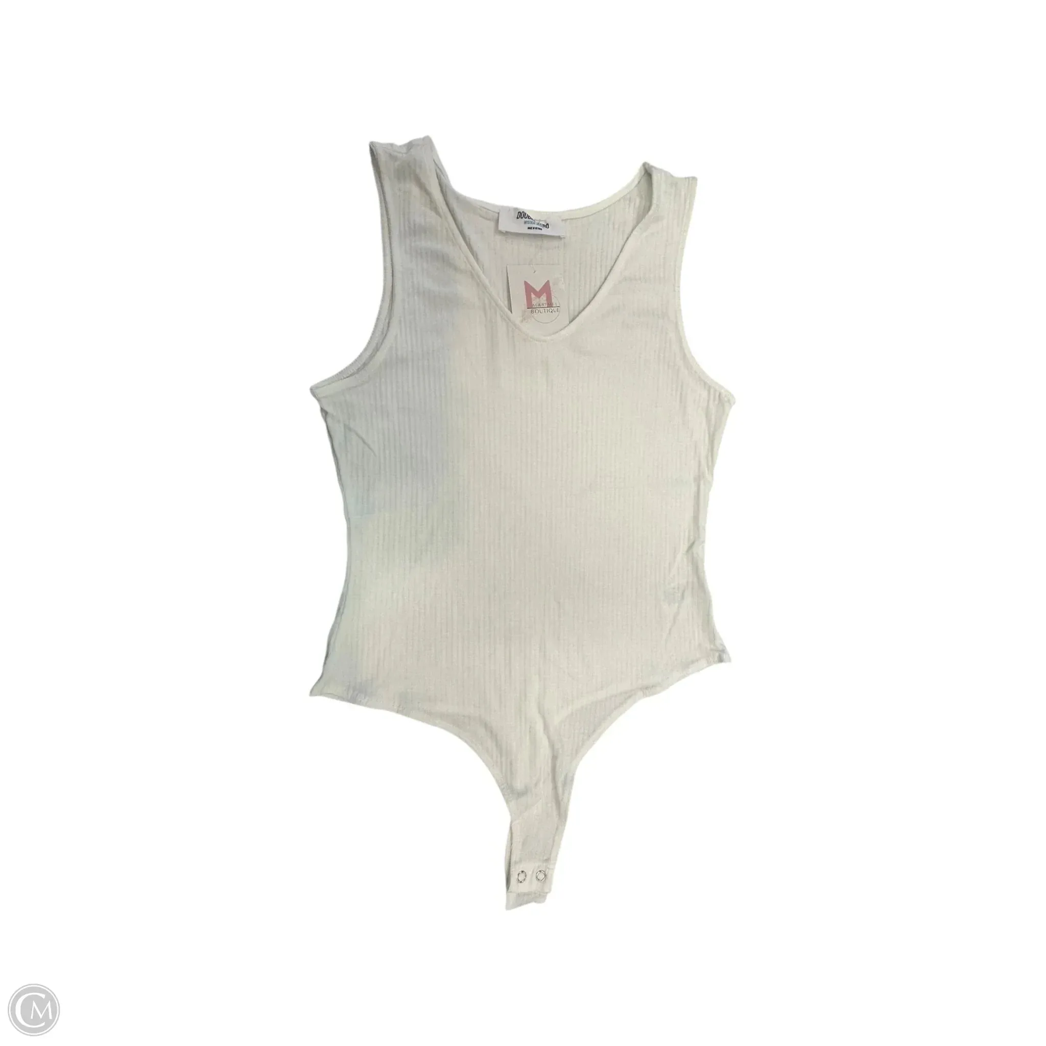 Bodysuit By Double Zero In White, Size: M mom bodysuit retro bodysuit