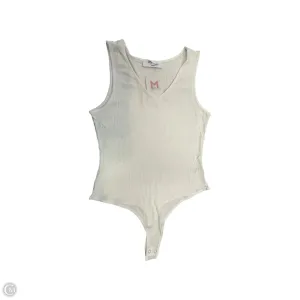 Bodysuit By Double Zero In White, Size: M mom bodysuit retro bodysuit
