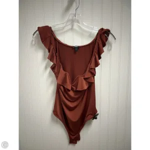 fashion women bodysuit embroidered bodysuit Bodysuit By Express In Orange, Size: S