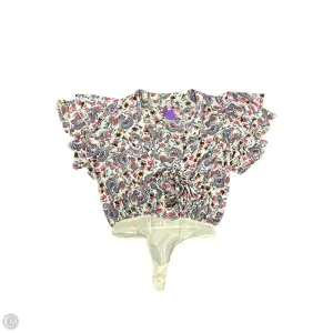 Bodysuit By Free People In Paisley Print, Size: M short sleeve bodysuit scoop neck bodysuit