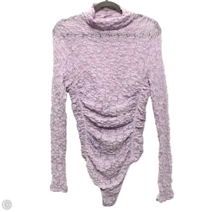 Bodysuit By Free People In Purple, Size: S silk bodysuit