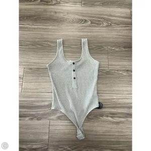 romper style bodysuit sleep bodysuit Bodysuit By Express In Grey, Size: M