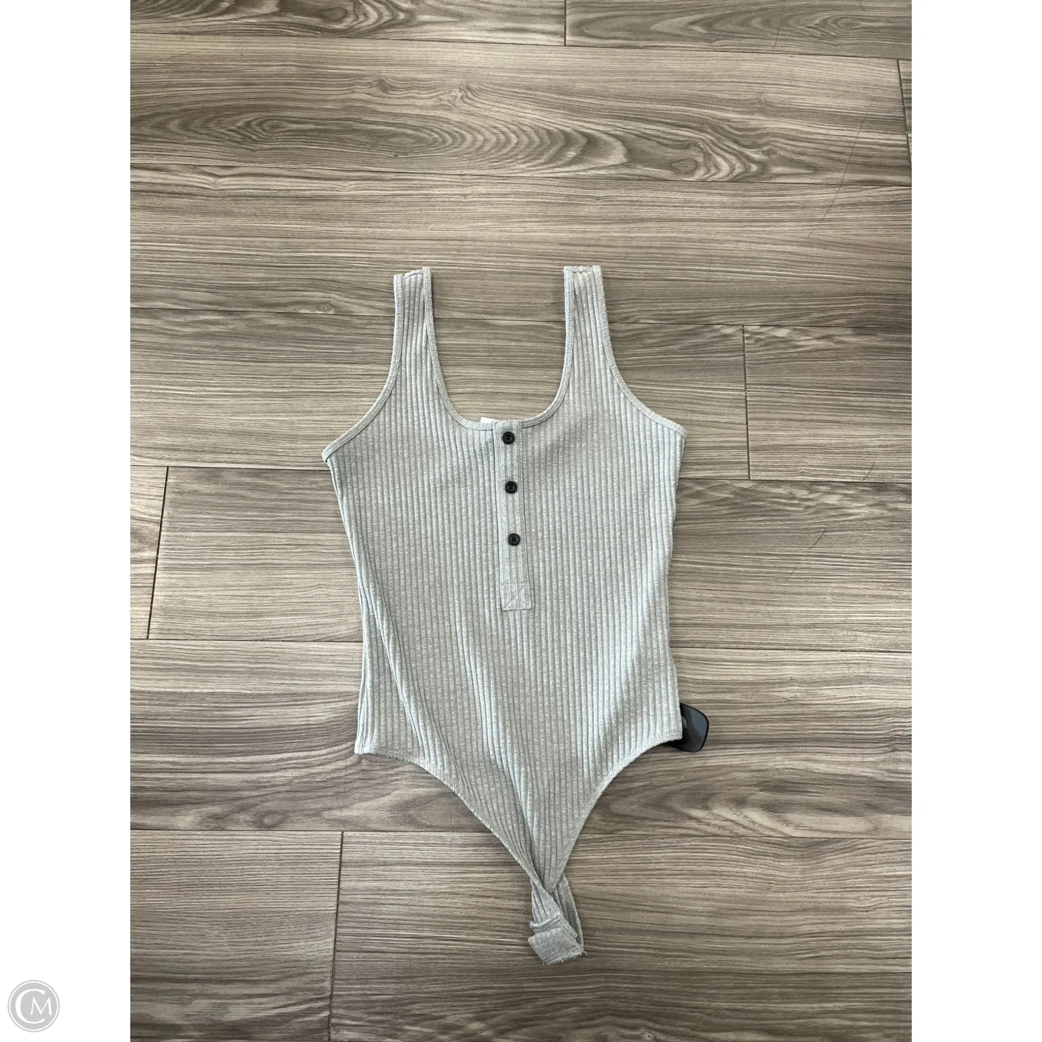 romper style bodysuit sleep bodysuit Bodysuit By Express In Grey, Size: M