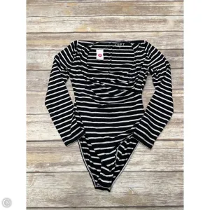 Bodysuit By Loft In Striped Pattern, Size: M cutout bodysuit