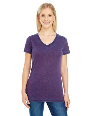 Threadfast Apparel 215B Ladies' Cross Dye Short-Sleeve V-Neck T-Shirt Odor-resistant Chilly Weather Style