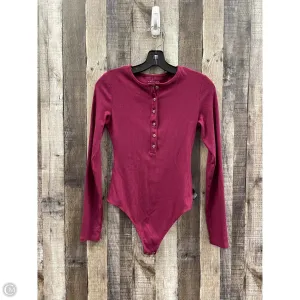 satin bodysuit Bodysuit By American Eagle In Maroon, Size: S